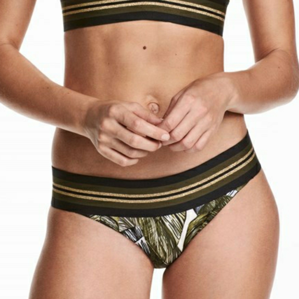 Tropical Print Palm Leaf Cheekie Bikini